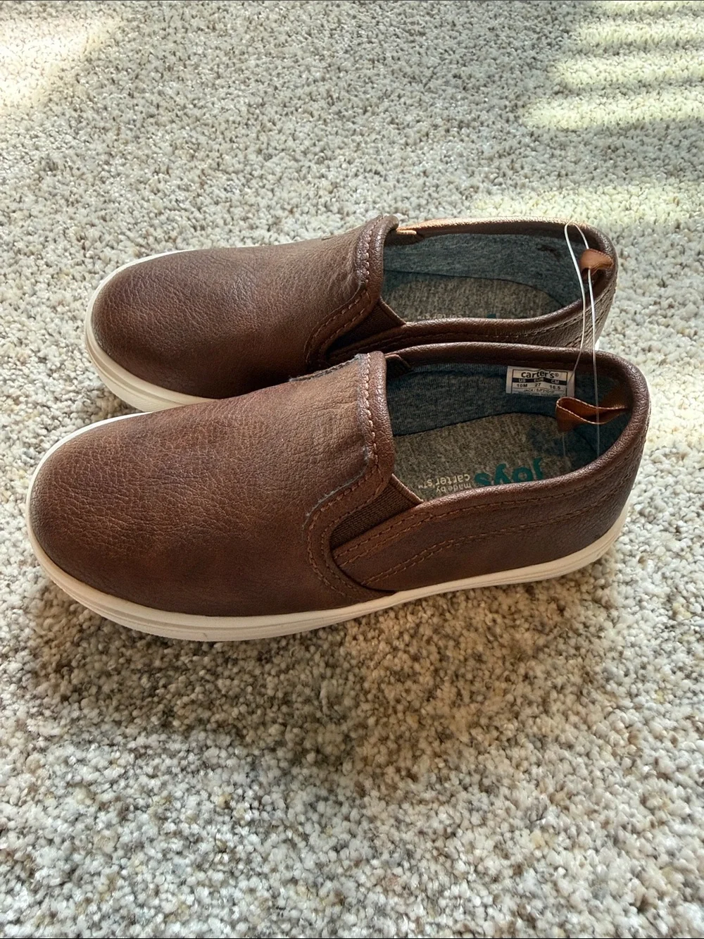 Carter's Brown Slip-On Kids Dress Shoes 10